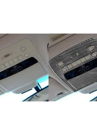 2Pcs Carbon Fiber Interior Front Overhead Light Cover Trim For Lexus GS3000/350