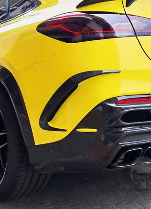 Dry Carbon Fiber Rear Bumper Splitter Canard Fins For Benz C292 GLE63 AMG W166