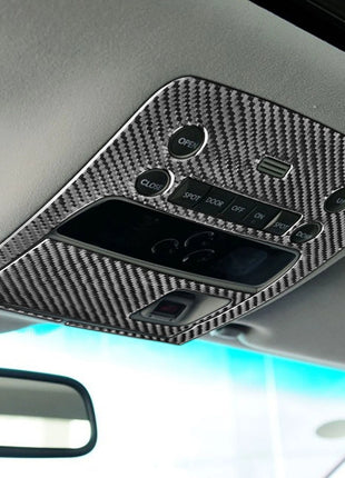 2Pcs Carbon Fiber Interior Overhead Light Cover Trim For Lexus GS350/450h/460