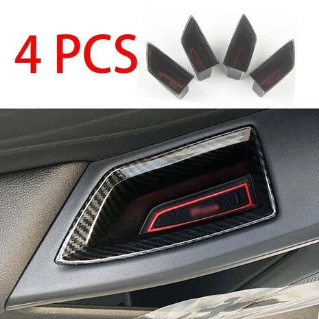 Car door storage box carbon fiber For Ford Focus ST RS ABS 2019-2020 cover trim