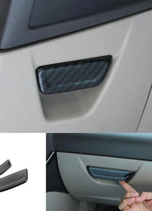 Interior Storage Box Handle For Ford Focus 2012-2018 Carbon Fiber Cover Trim 2PC