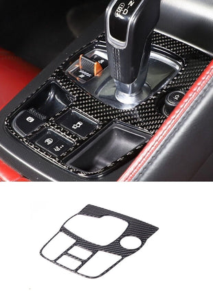 For Jaguar F-type 13-2023 Soft Carbon Fiber Center Console Trim Cover Sticker