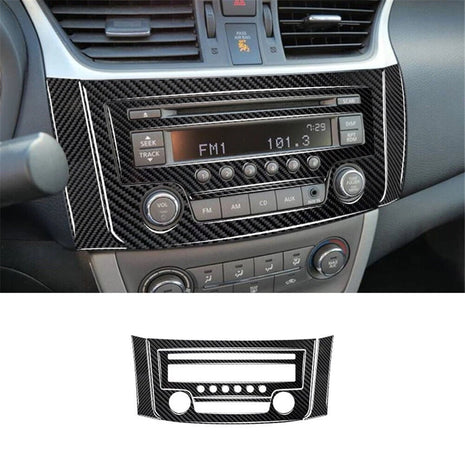 Carbon Fiber Center Console Panel Cover Trim For Nissan Sentra 2013-2019 Type B
