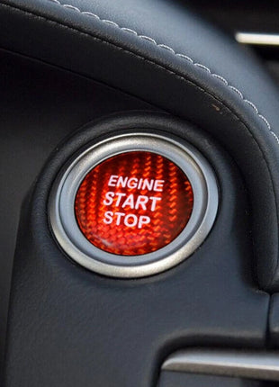 Red Carbon Fiber Engine Start Buttons Cover Trim Fit For Lexus GS300 GS350 GS460