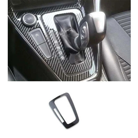 Central Console 2015-2018 For Ford Focus AT Carbon Fiber Gear Shift Panel Trim