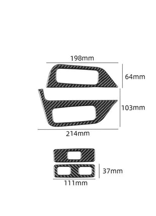 4Pcs Seat Heating Button Trim Cover Carbon Fiber For Nissan Quest 2004-2006