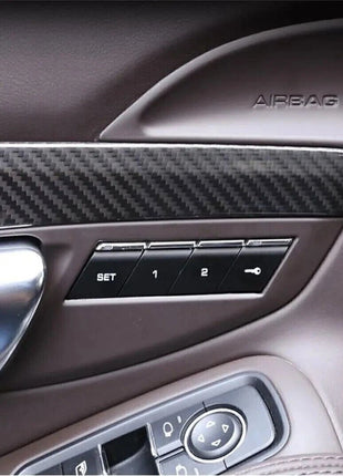 Carbon Fiber Car Inner Door Panel Cover Trim For Porsche 911 2013-18 718 2016-21