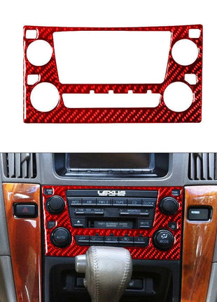For Lexus RX300 1998-2003 Red Carbon Fiber Center Console Radio Control Cover