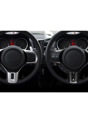 Real Dry Carbon Fiber Steering Wheel Cover Trim For Mitsubishi Lancer EVO X 10th