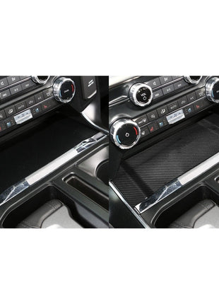 Dry Carbon Fiber Console Storage Panel Cover For Ford F150 F-150 Raptor 2021-24