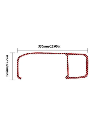 Red Carbon Fiber GPS Navigation Frame Cover Trim For Volvo V60 2010-2017