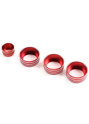 red Alloy Air Conditioner Switch Knob Ring Trim For Bmw 5 Series E60 2004-2010