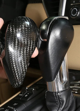 Dry Carbon Fiber Console Gear Shift Knob Cover Trim For Porsche Macan 2015-up