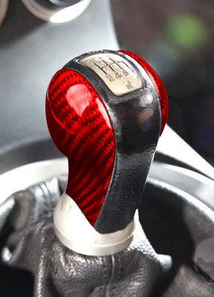 Red Dry Carbon Fiber Console Gear Shift Knob Cover For Nissan 350Z Z33 2003-2009