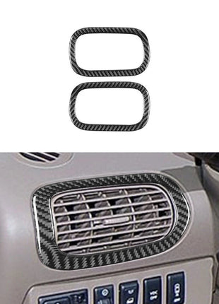 2pcs Left-right Air Vents Trim Cover Carbon Fiber For Nissan Quest 2004-2006