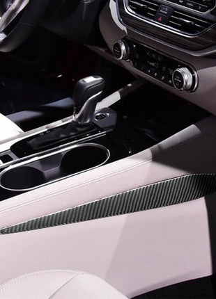 Carbon Fiber  Central Console Side Strips Cover Trim For Nissan Altima 2019-2022