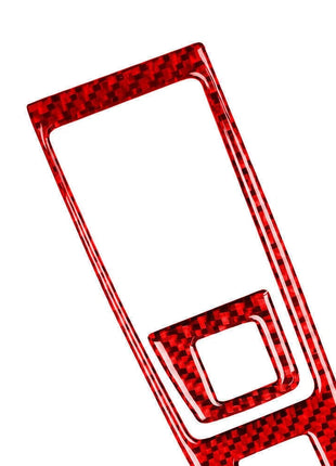 Red Carbon Fiber Gear Shift Panel Cover Trim Sticker For Lexus CT200h 2011-2017