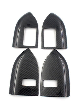 Real Carbon fiber Door Lock Button Panel Cover Trim For Range Rover Sport 14-17
