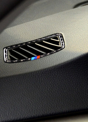 2闂佺厧顕悧姝況bon Fiber Dashboard Side Air Vent Outlet Cover For Bmw 3 Series E90 2005-12