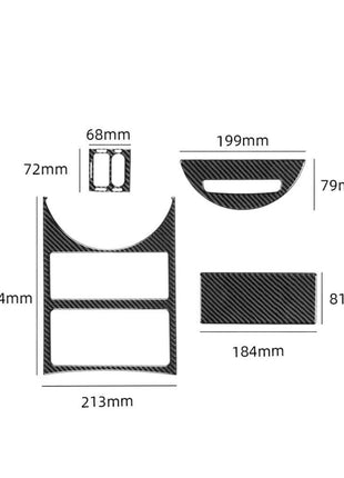 4Pcs Car Ceiling Light Trim Cover Type A Carbon Fiber For Nissan Quest 2004-2006