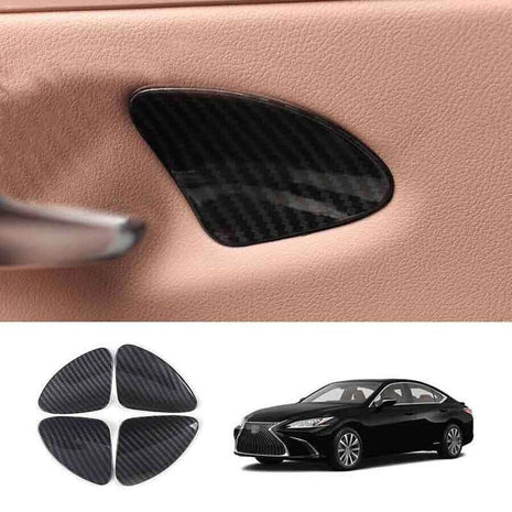 For Lexus ES250 300h 350 2019-22 ABS Carbon Fiber Interior Door Bowl Cover Trim