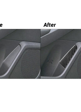 2pcs Carbon Fiber Rear Door Pull Panel Cover Trim For Nissan Altima 2019-2022