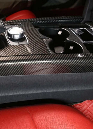 Carbon Fiber Gear Shift Side Trim Cover For Mercedes Benz E Class W212 2010-2015