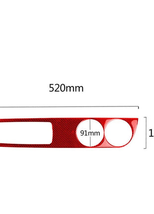 Red Carbon Fiber Watercup Panel Trim Cover For Lexus IS250 IS350 2014-2018