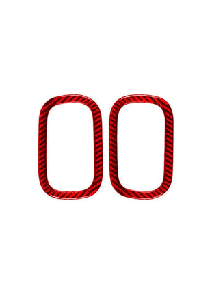 For Nissan Quest 2004-2006 Red 2Pcs Left-right Air Vents Trim Cover Carbon Fiber