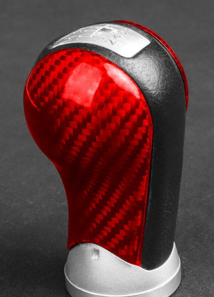 Red Dry Carbon Fiber Console Gear Shift Knob Cover For Nissan 350Z Z33 2003-2009