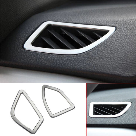 Silver Abs Dashboard Air Vent Outlet Trim For Bmw 3 4 Series 3gt F30 F34 2013-19