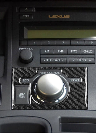 Carbon Fiber Center Consol Drive Mode Panel Cover Trim For Lexus CT200h 2011-17