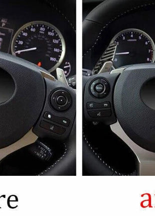 Steering Wheel Shift Paddle Trim For Lexus IS300 350 2014-2019 Real Carbon Fiber