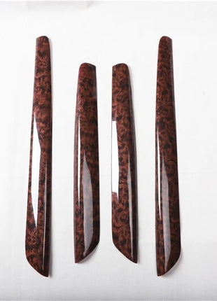 Car Inner Door Strip Panel Cover Trim 4pcs Fit For Volvo S90 16-2021 Peach Wood