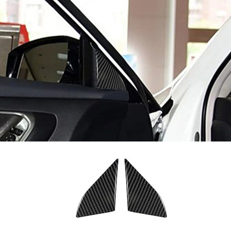 2x Carbon Fiber Front Door Triangle Cover Trim For Nissan Altima 2013-2015 Typeb