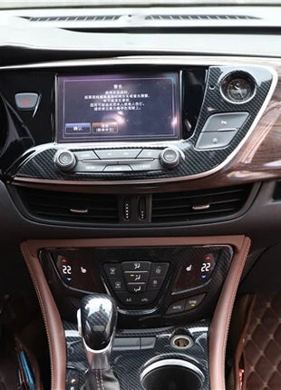 For Buick Envision 2014-2018 Carbon Fiber Central Ac Button Control Panel Trim