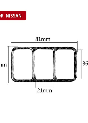 Carbon Fiber Center Control Heating Button Frame Cover Trim For Nissan 370z