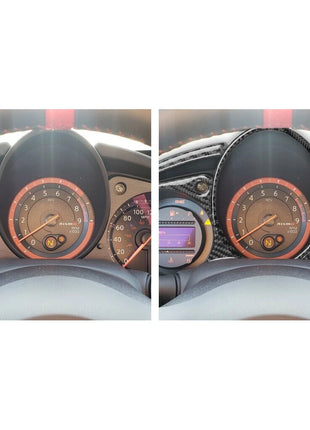 5Pcs Carbon Fiber Instrument Cluster Panel Cover Trim For 2009-2020 Nissan 370Z