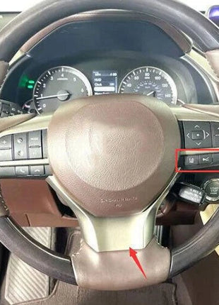 For Lexus Rx350 450h 16-22 Wood Grain Deluxe Steering Wheel Button Cover Trim
