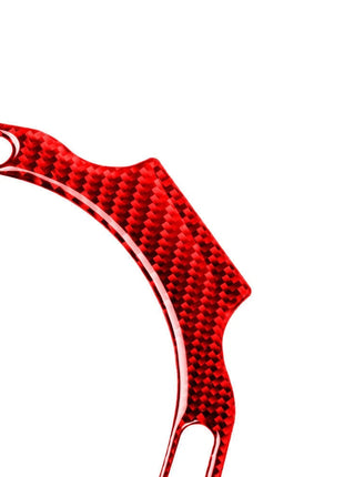Red Carbon Fiber Steering Wheel Button Frame Trim For Nissan GT-R R35 2008-2016
