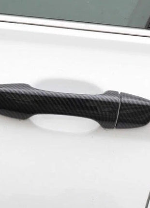 For Volkswagen Jetta Mk7 19-21 Carbon Fiber Style Exterior Side Door Handle Trim