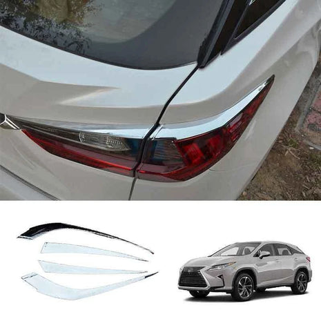 4Pcs Chrome Exterior Rear Lamp Taillight Strip Trim For Lexus RX350 450h 2016-19