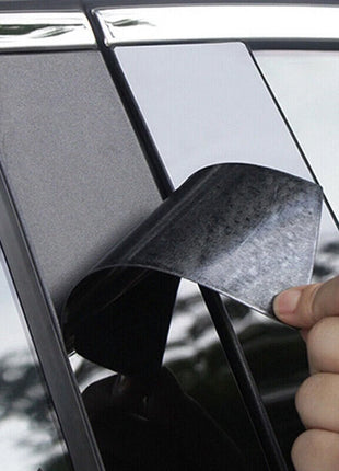 8P Gloss Black Pillar Posts Covers Window Door Trim For Lexus GX470 J120 2003-09