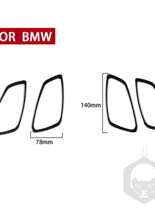 Black Interior Door Handle Bowl Ring Trim For Bmw 3 Series E90 E92 E93 2005-2012