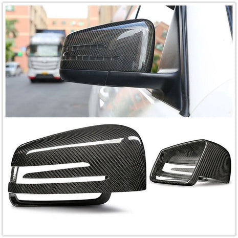 For Benz W204 W212 W176 W117 W246 Replacement 2PCS Carbon Fiber Mirror Cover