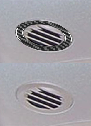 Left-right Air Vents Circle Trim Cover Carbon Fiber For Nissan Quest 2004-2006