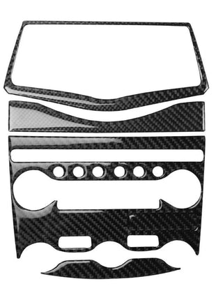 5Pcs Carbon Fiber Conditioner Control Panel Cover Trim For Nissan 370Z 2009-2020