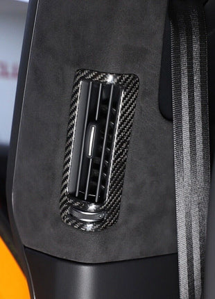 Real Carbon Fiber B Pillar Air Outlet Vent Cover Trim For Lamborghini URUS 18-22