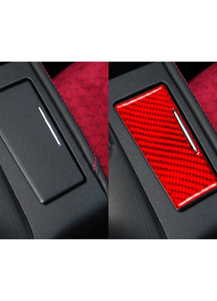 Red Carbon Fiber Interior Ashtray Panel Cover Trim For Lexus CT200h 2011-2017