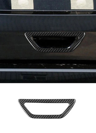 Carbon Fiber Rear Trunk Handle Frame Cover Trim For Nissan Rogue 2014-2016